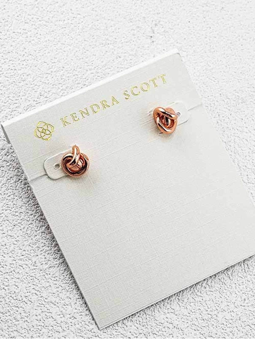 Kendra Scott Rose Gold Intertwined Knot Stud Earrings